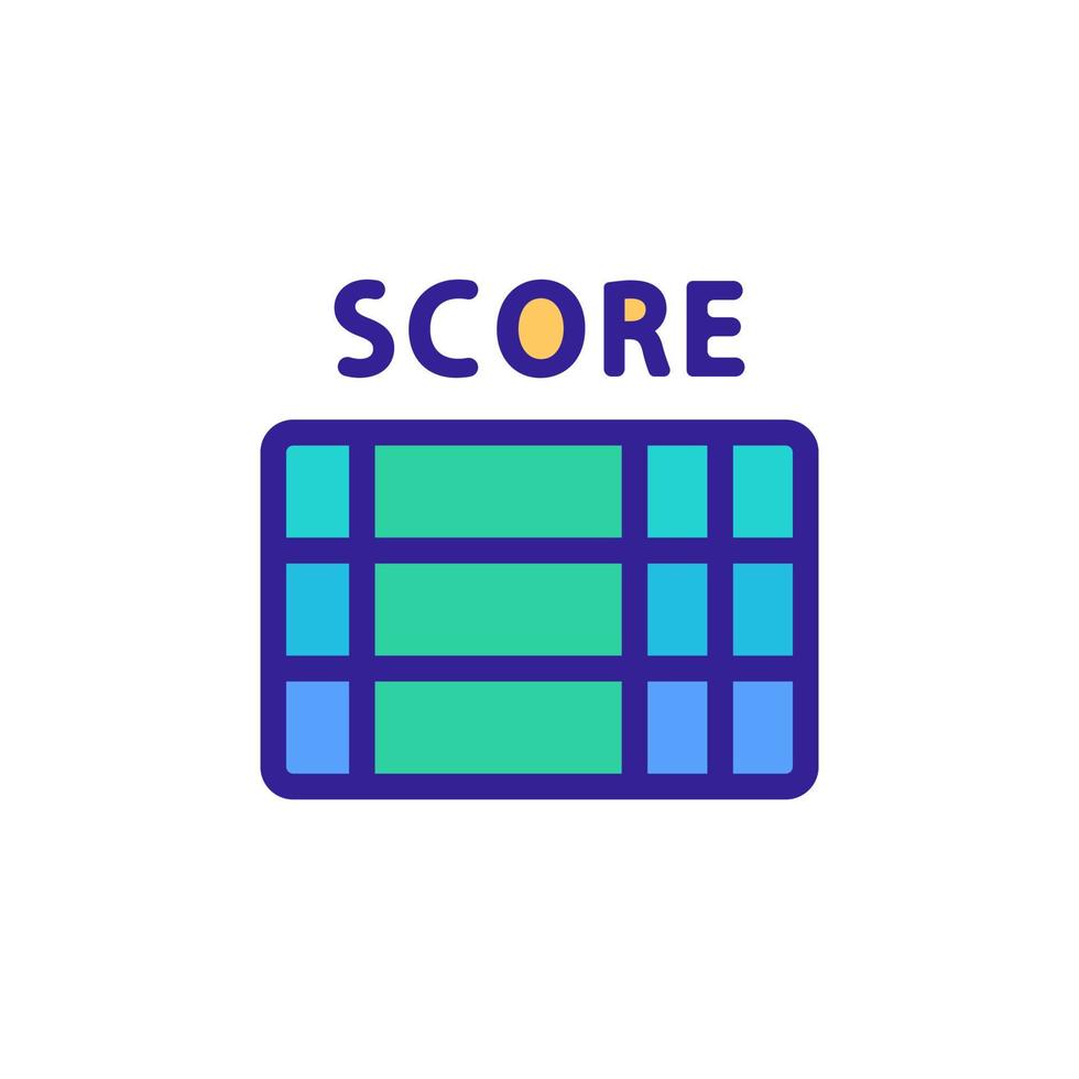 scoreboard tournament icon vector outline illustration