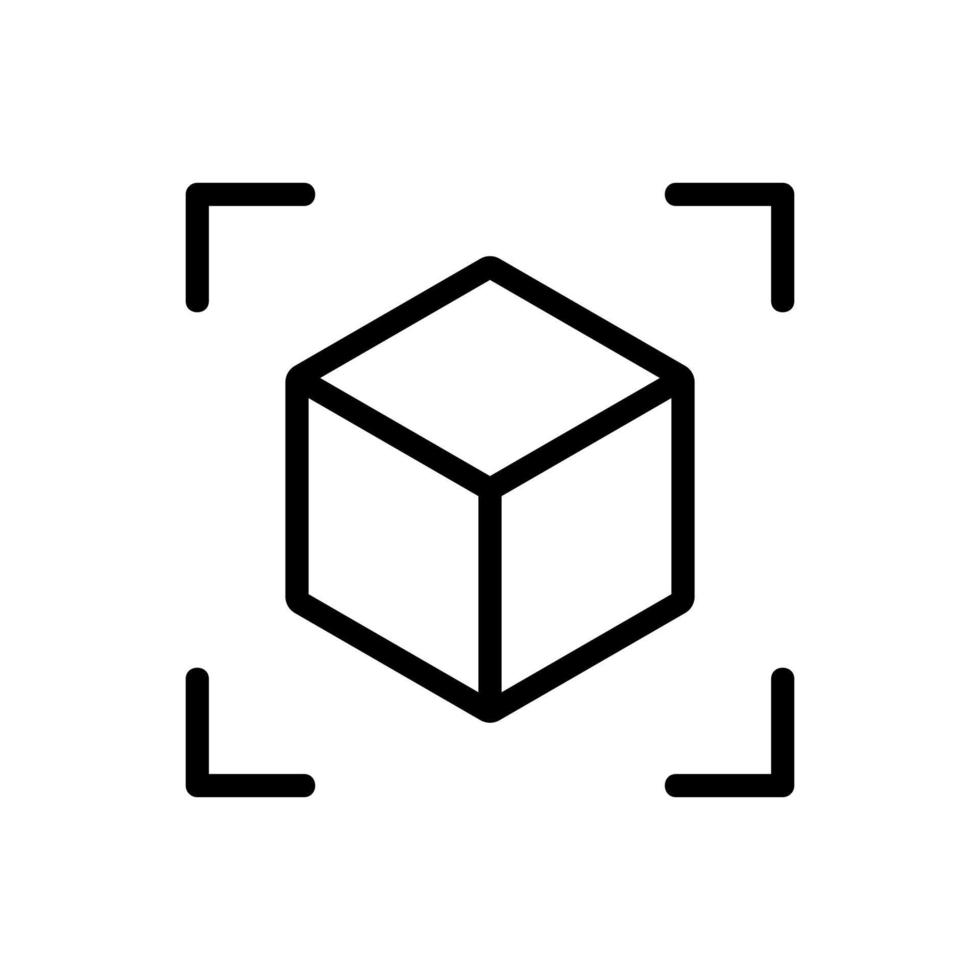 Scanner is the subject of the icon vector. Isolated contour symbol illustration vector