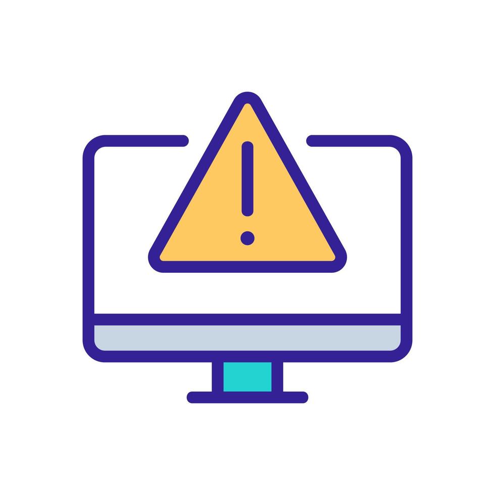 hacking computer icon vector outline illustration