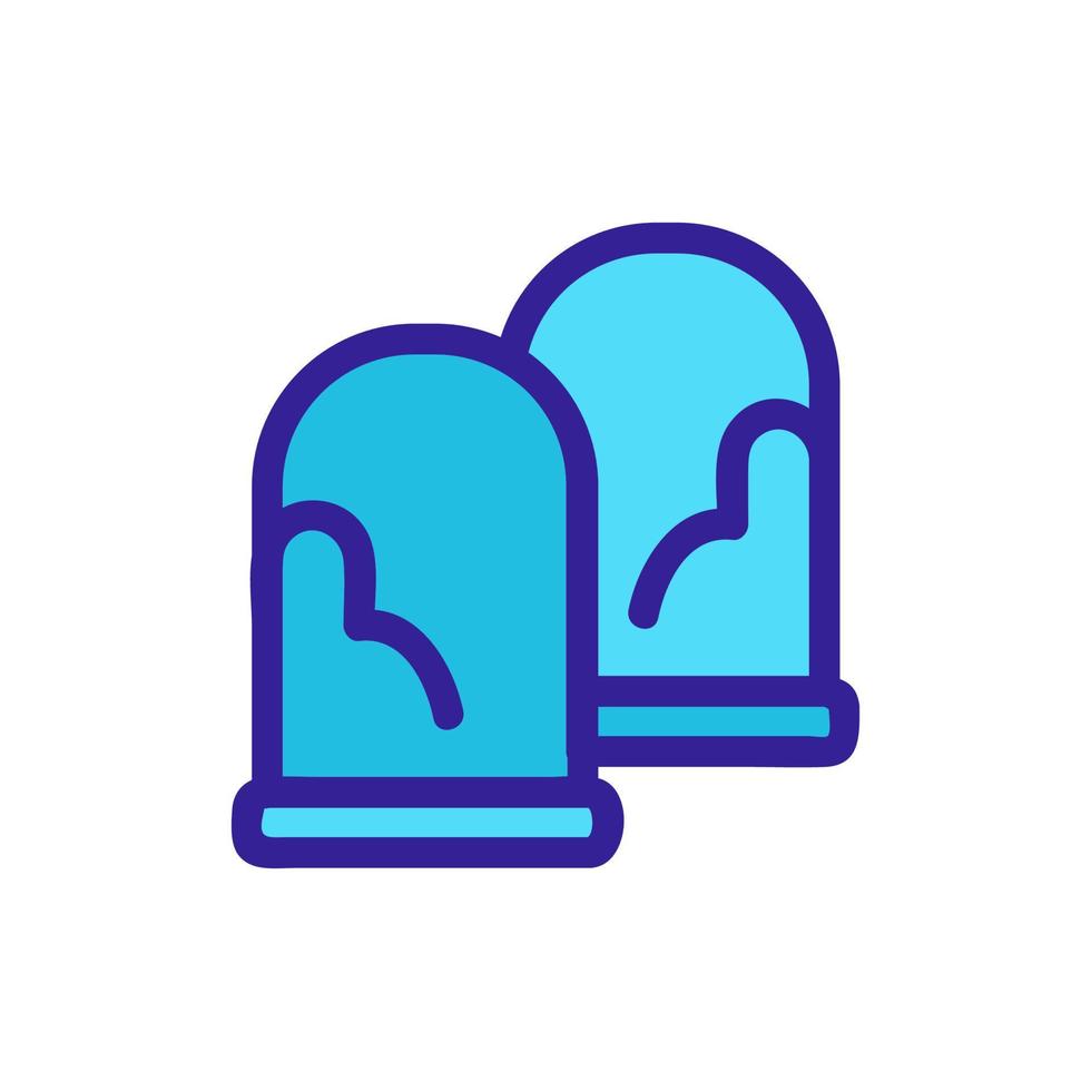 Protective gloves icon vector. Isolated contour symbol illustration vector