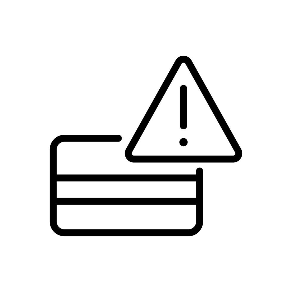 ilustración de contorno de vector de icono de advertencia de piratería