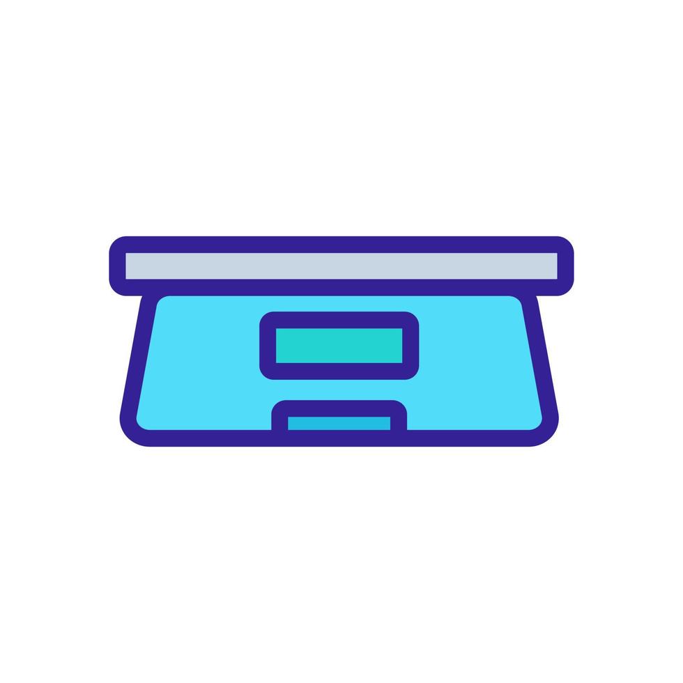simple weighing scale icon vector outline illustration