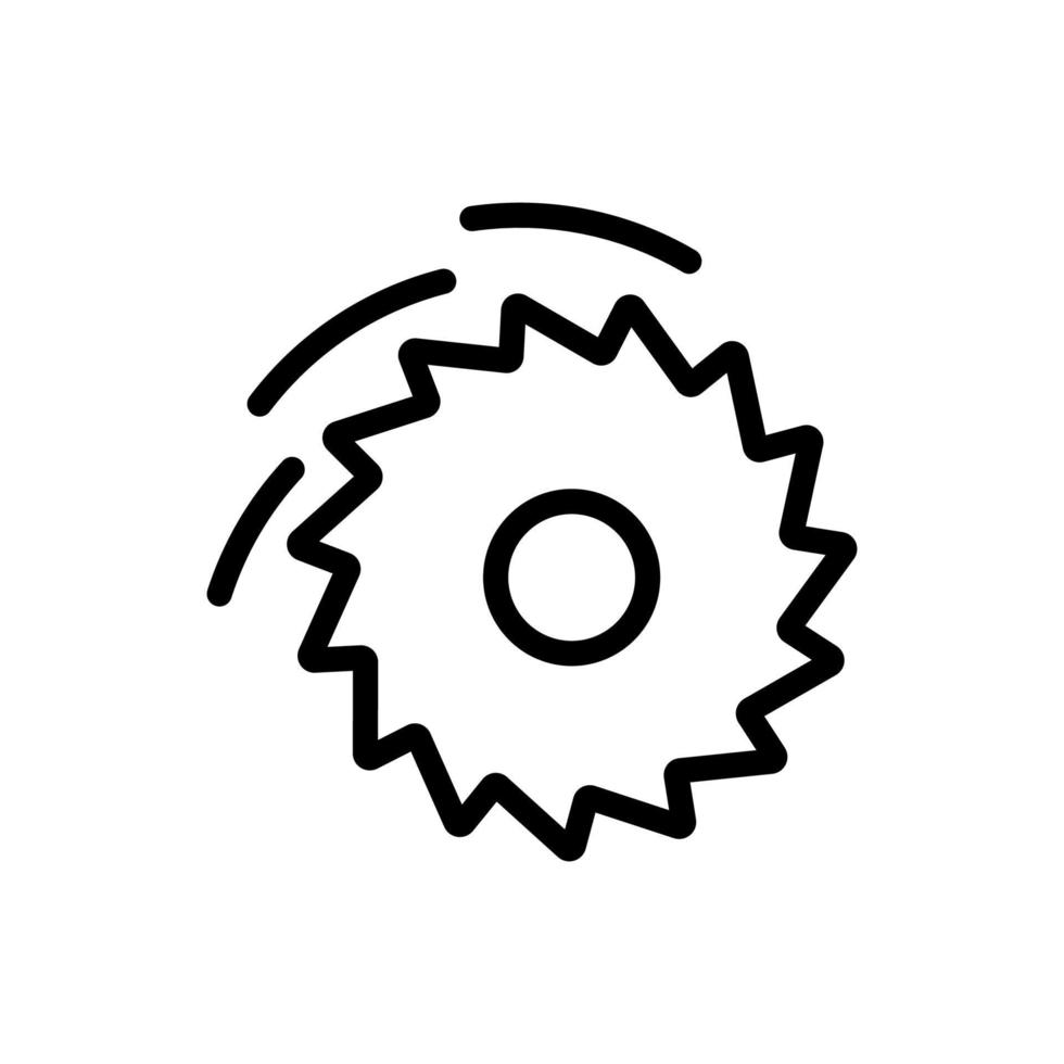 saw a circular disc icon vector outline illustration