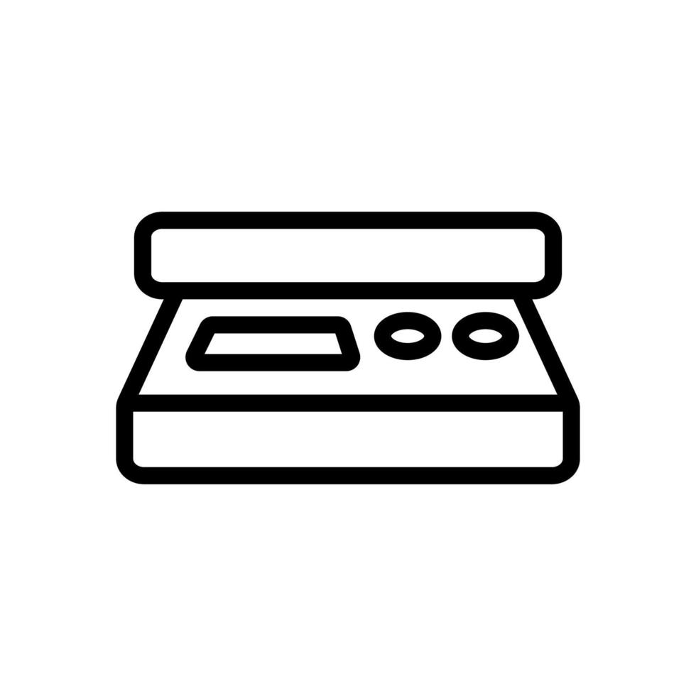 counting electronic scales icon vector outline illustration
