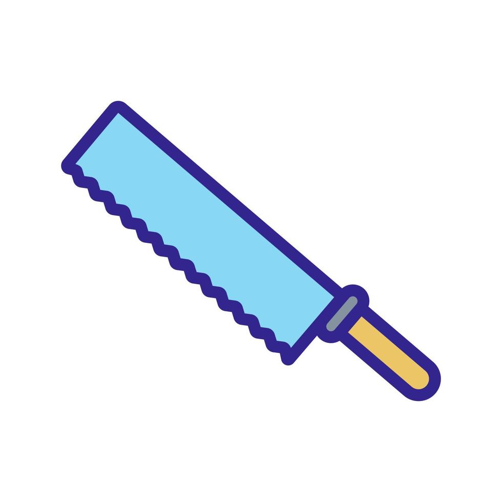 saw flat icon vector outline illustration