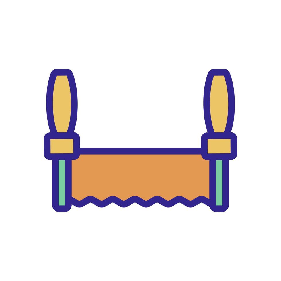 the saw of a carpenter icon vector outline illustration