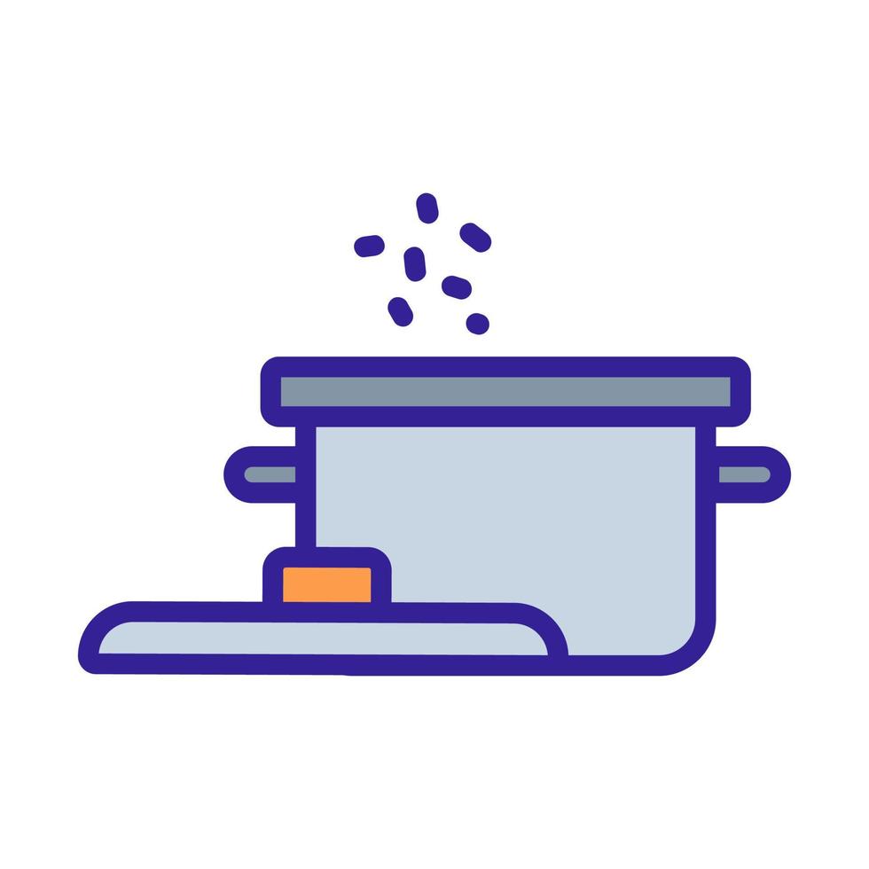 add salt to pan icon vector outline illustration
