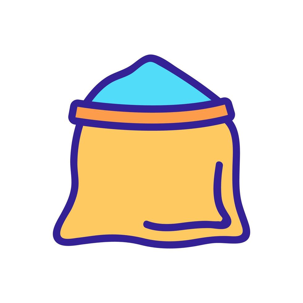 bolsa abierta de ilustración de contorno vectorial de icono de sal vector