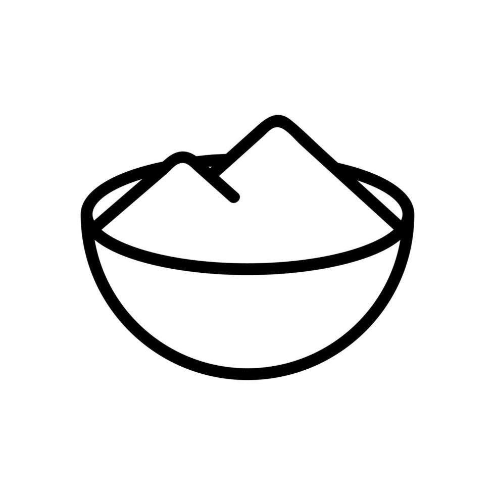 ilustración de contorno de vector de icono de tazón de sal