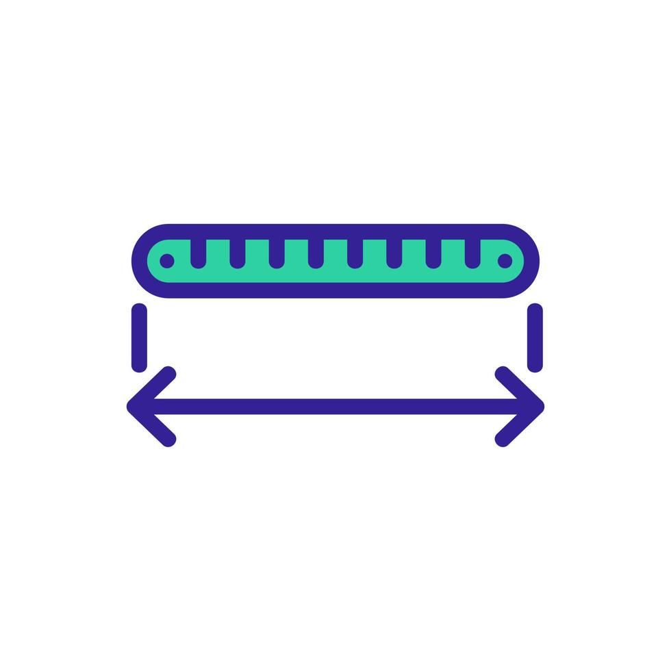 measuring millimeter scale icon vector outline illustration