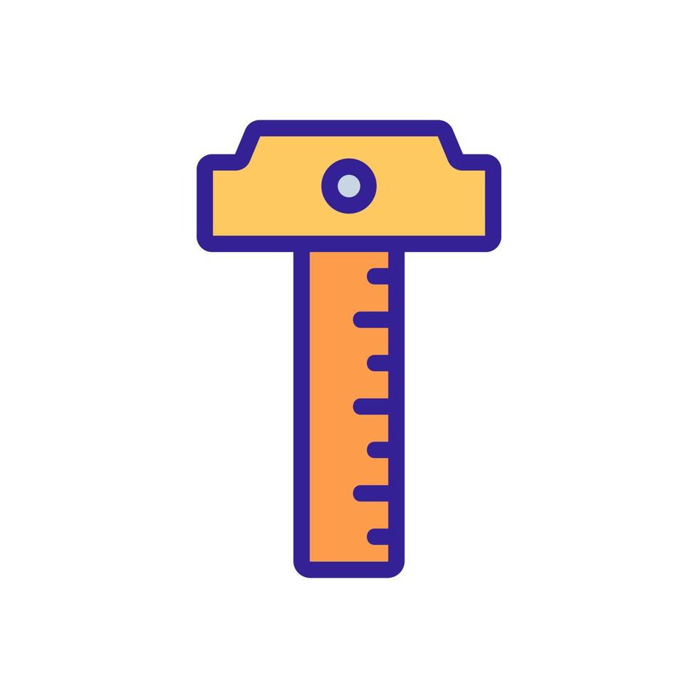 ruler with mount icon vector outline illustration