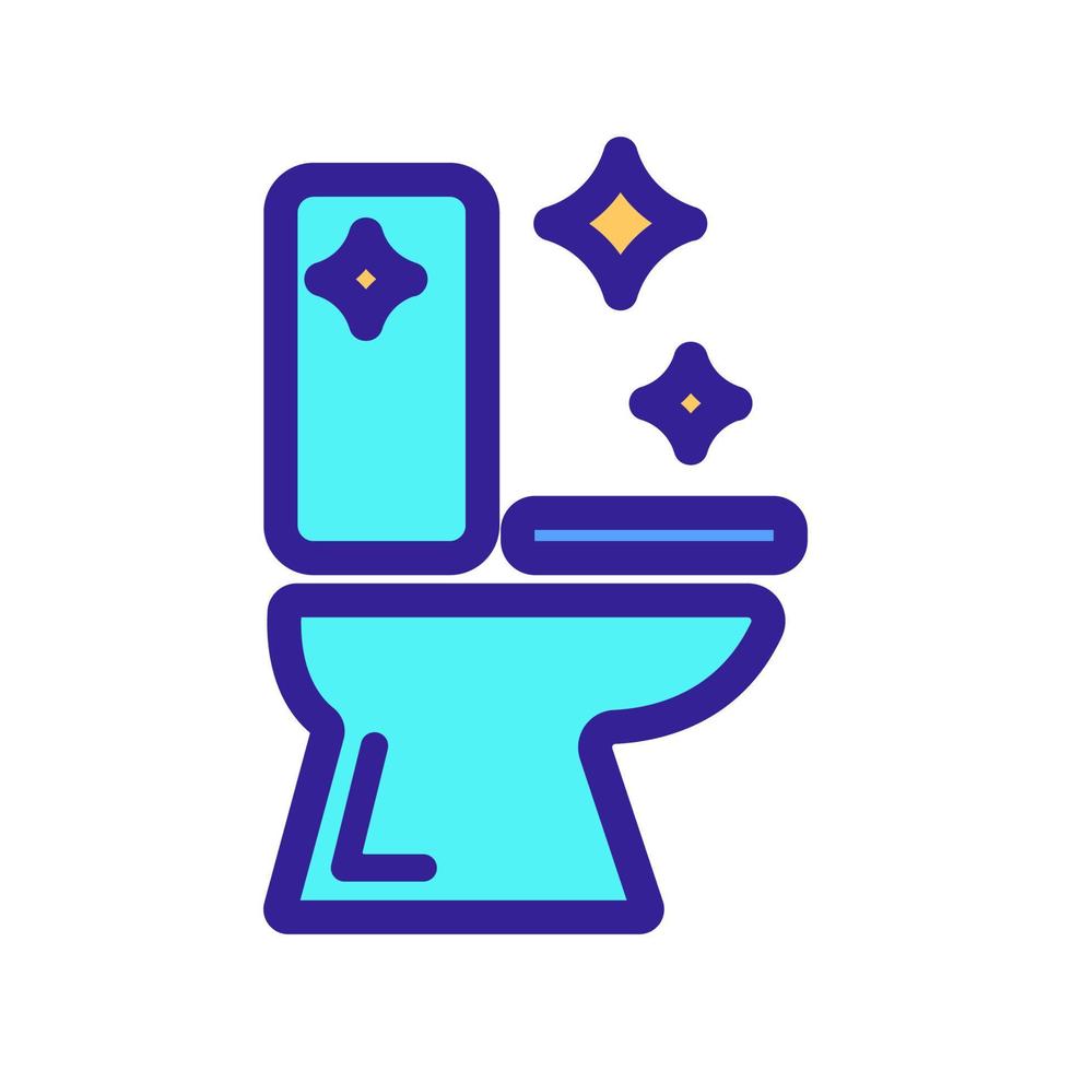 Clean toilet vector icon. Isolated contour symbol illustration