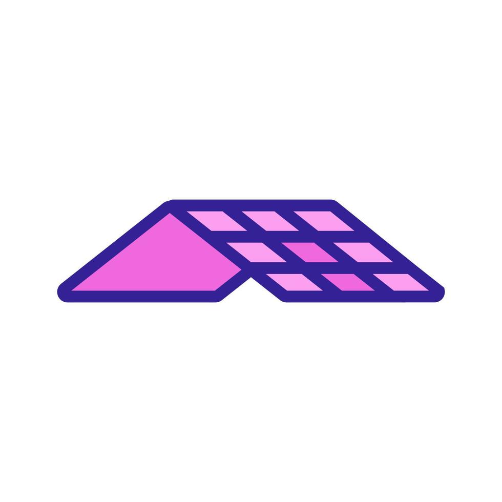 Roof icon vector. Isolated contour symbol illustration vector