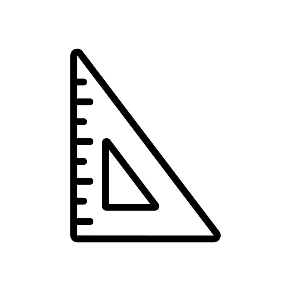 geometrical triangle ruler icon vector outline illustration