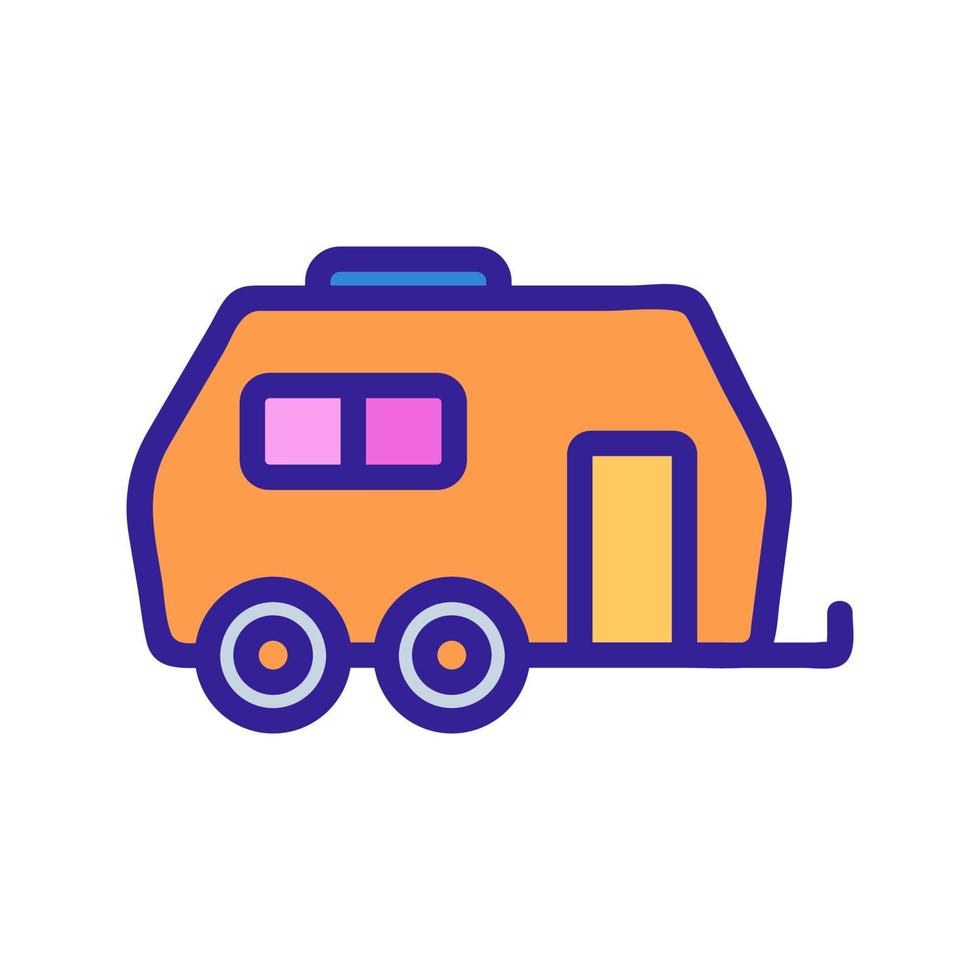 House on Wheels icon vector. Isolated contour symbol illustration vector