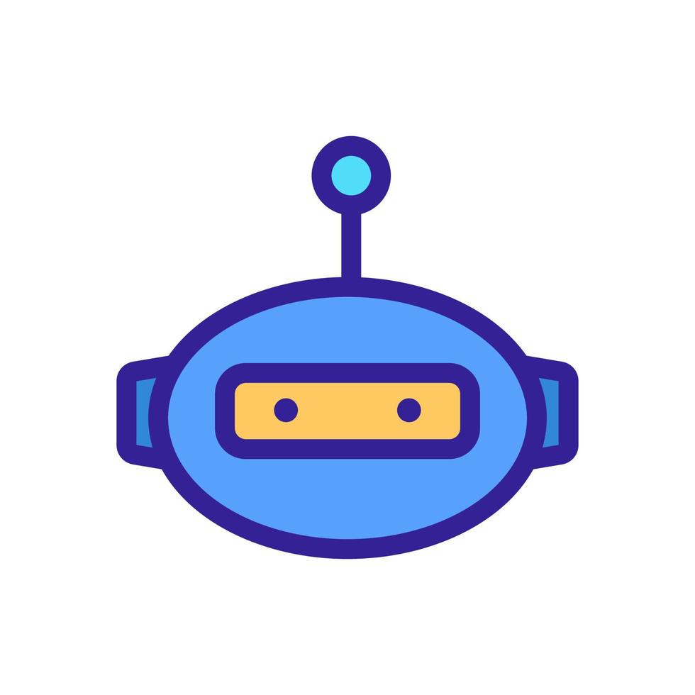 Robot icon vector. Isolated contour symbol illustration vector