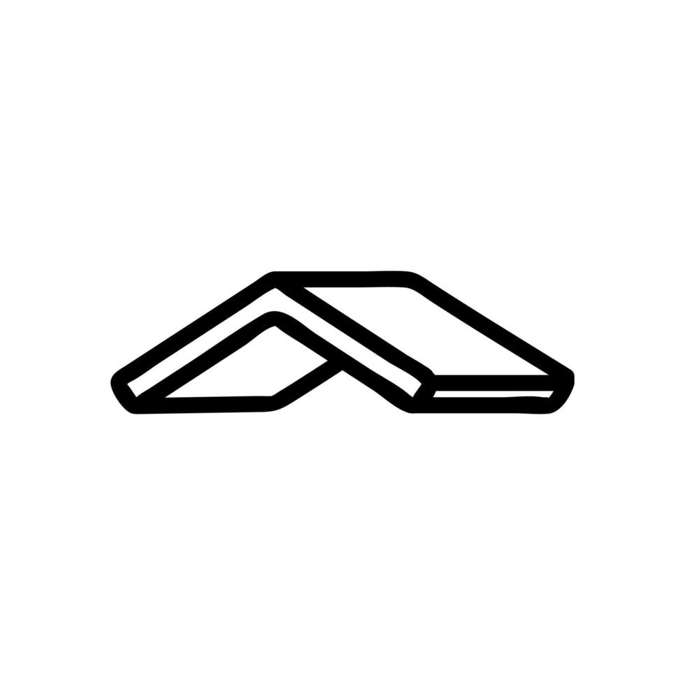 Roof icon vector. Isolated contour symbol illustration vector