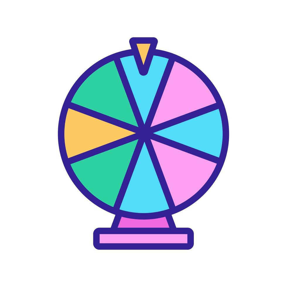 Roulette casino icon vector. Isolated contour symbol illustration vector