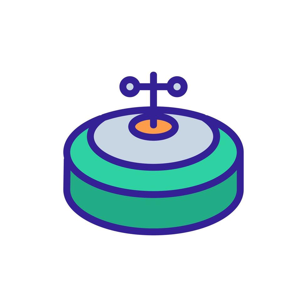 Roulette casino icon vector. Isolated contour symbol illustration vector
