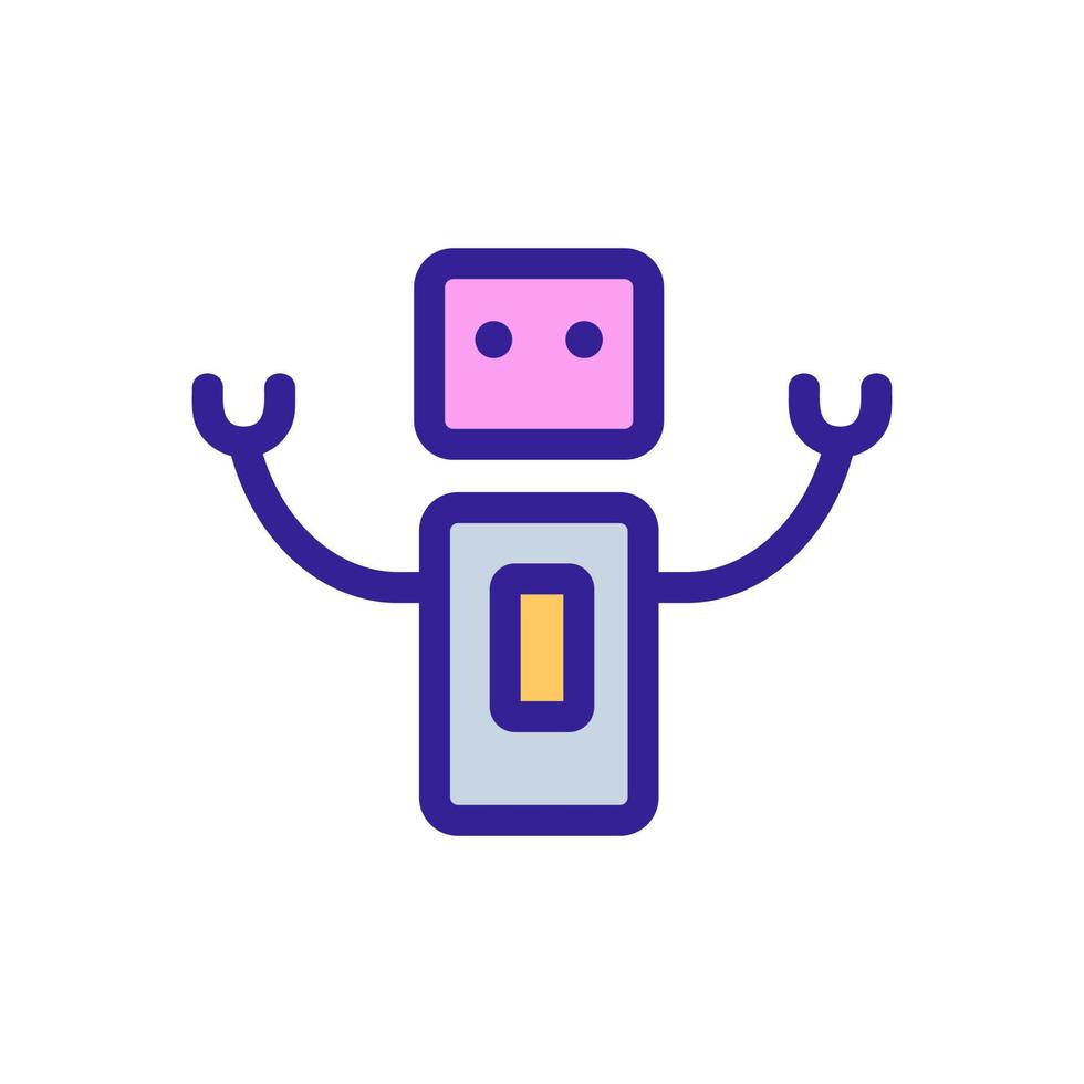 Robot icon vector. Isolated contour symbol illustration vector