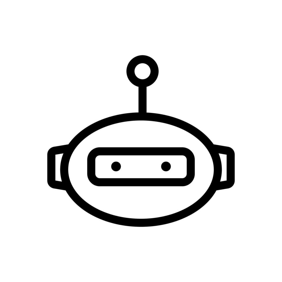 Robot icon vector. Isolated contour symbol illustration vector