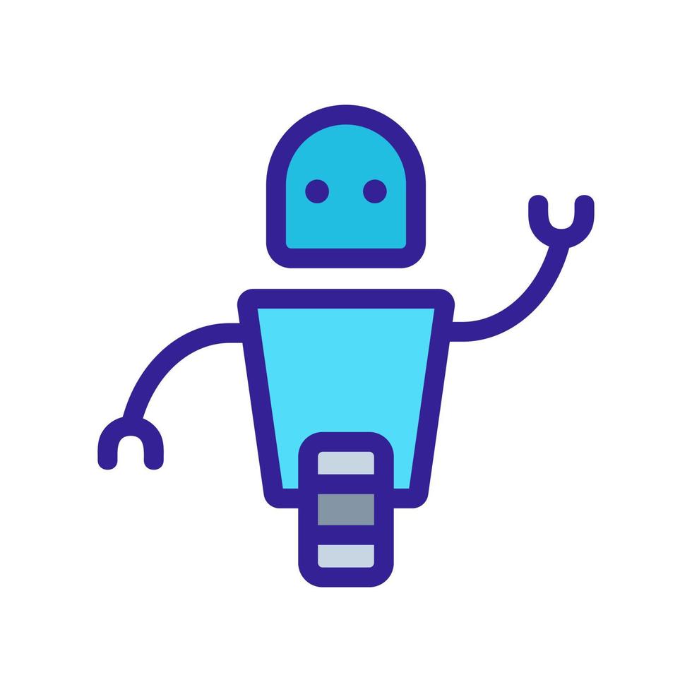 Robot icon vector. Isolated contour symbol illustration vector