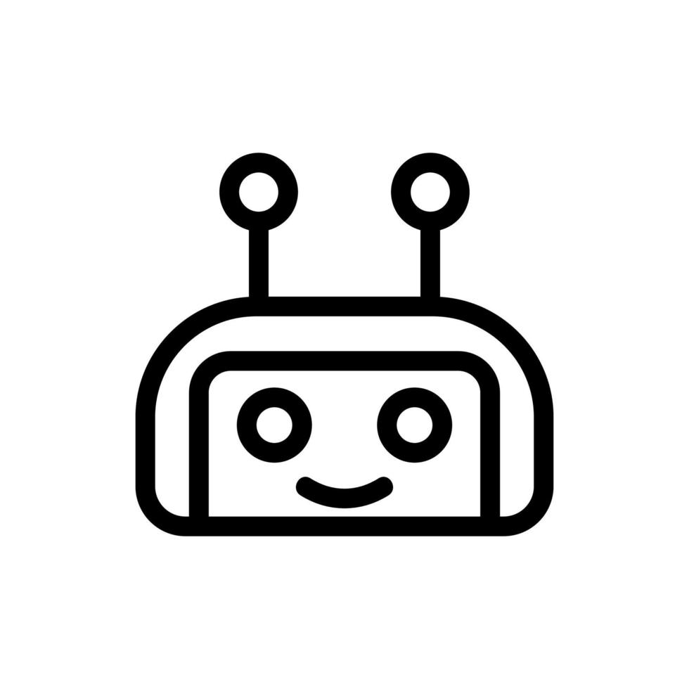 Robot icon vector. Isolated contour symbol illustration vector