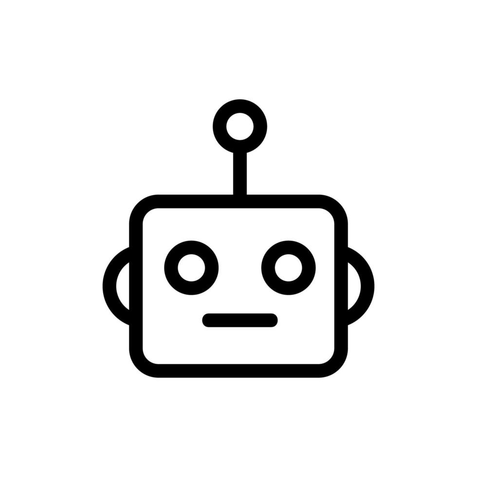 vector de icono de robot. ilustración de símbolo de contorno aislado