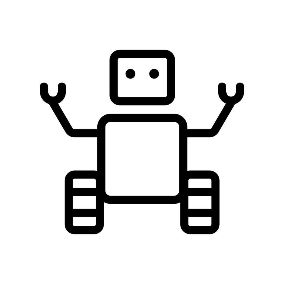 Robot icon vector. Isolated contour symbol illustration vector