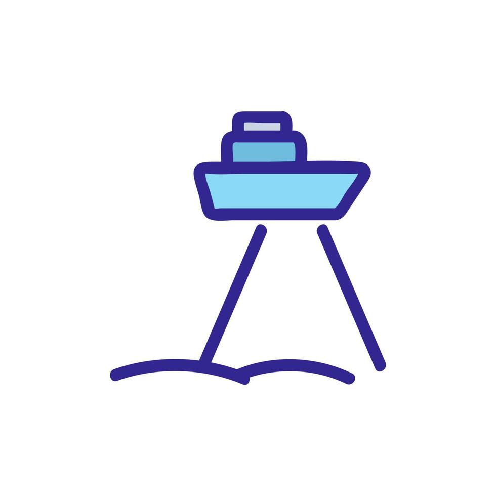 ship sonar icon vector outline illustration