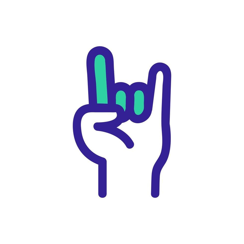 Rock music icon vector. Isolated contour symbol illustration vector
