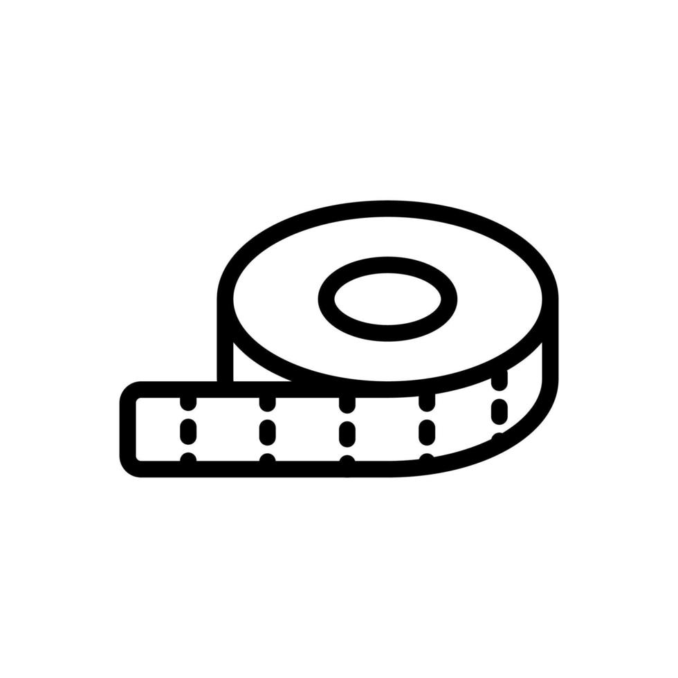 roll icon vector outline illustration