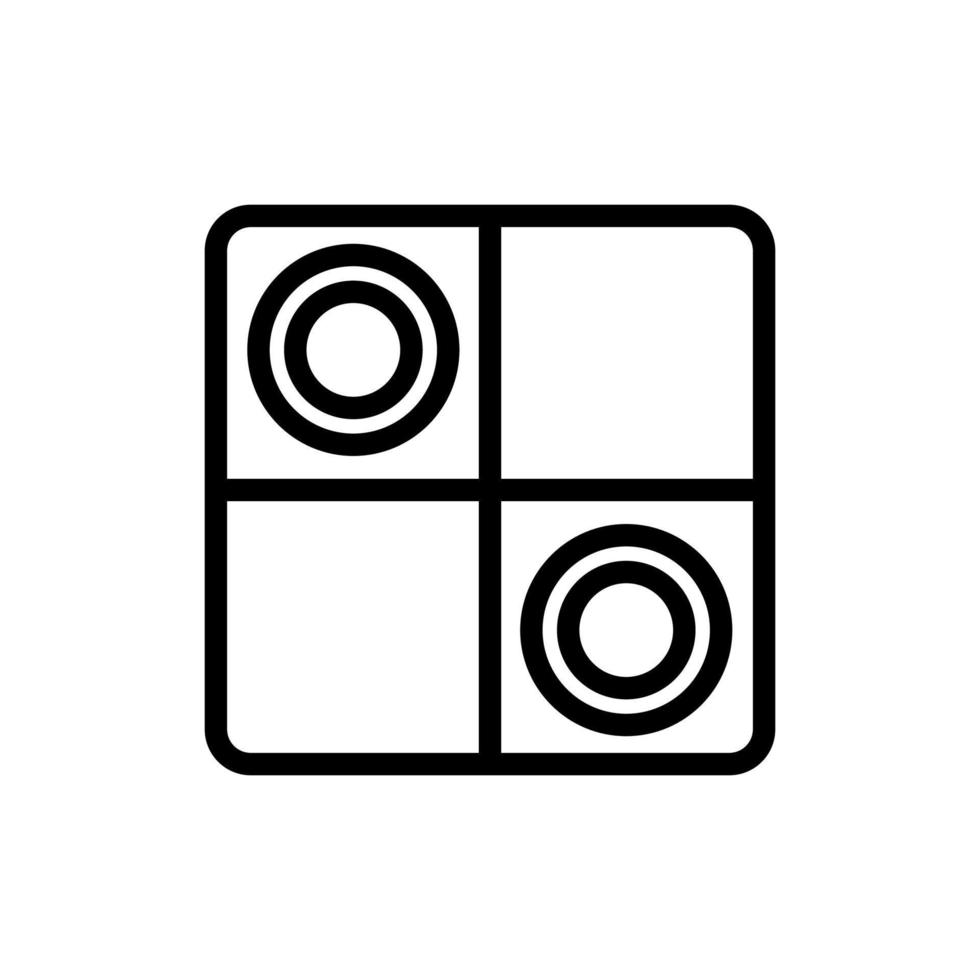 game checkers icon vector outline illustration