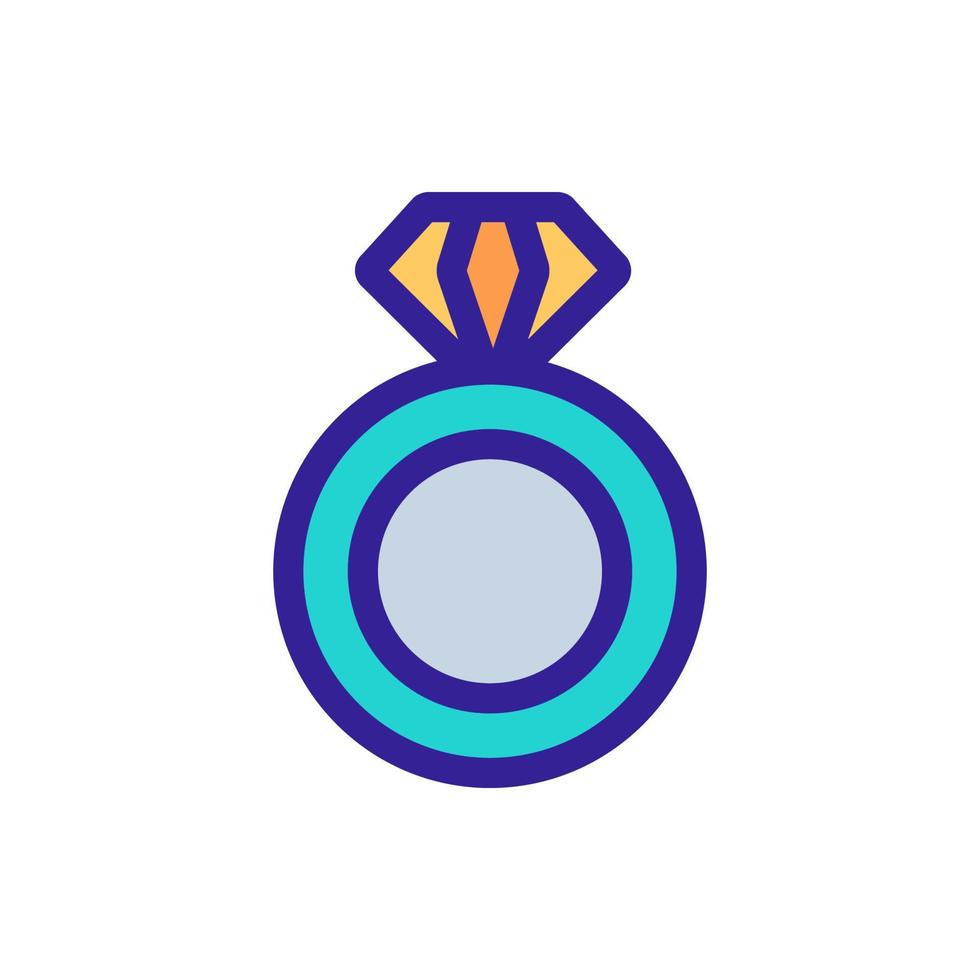 Ring icon vector. Isolated contour symbol illustration vector