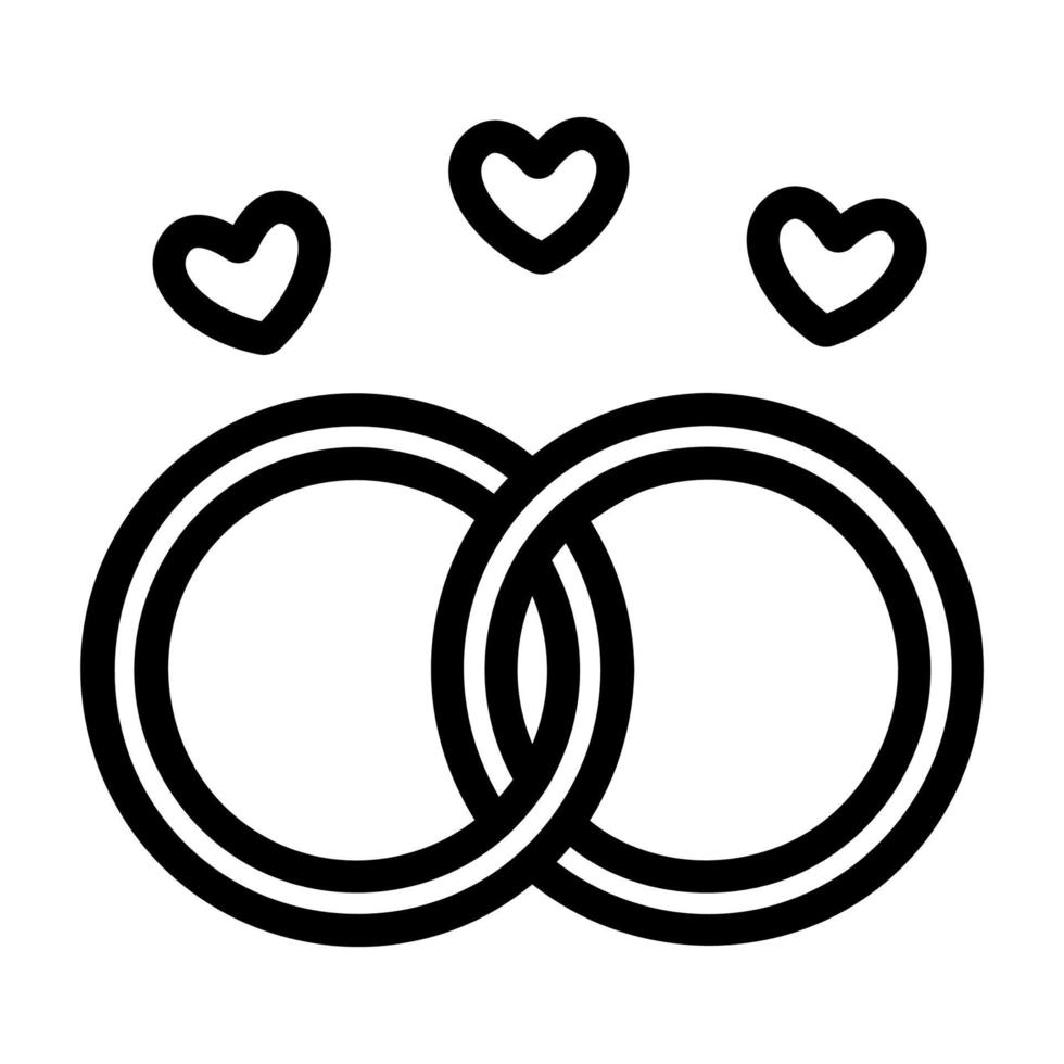 Ring wedding icon vector. Isolated contour symbol illustration vector