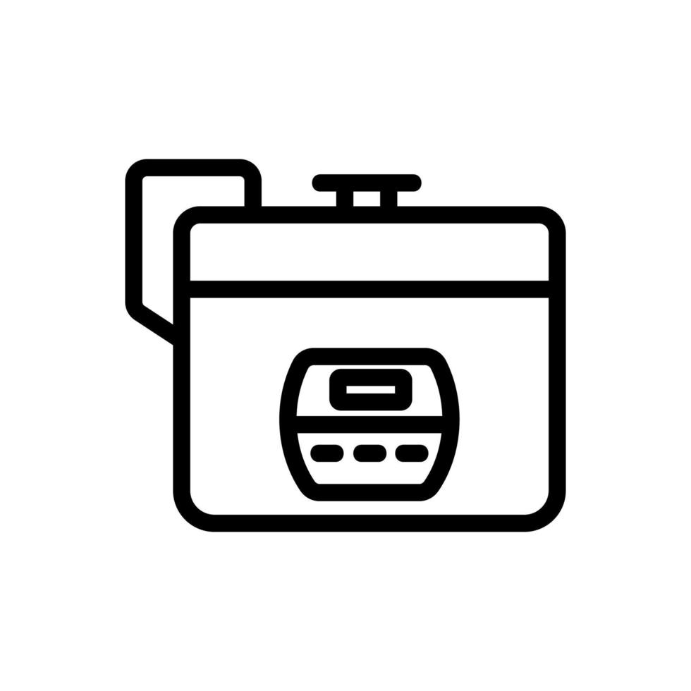 ilustración de contorno de vector de icono de dispositivo de presión de olla de cocción lenta