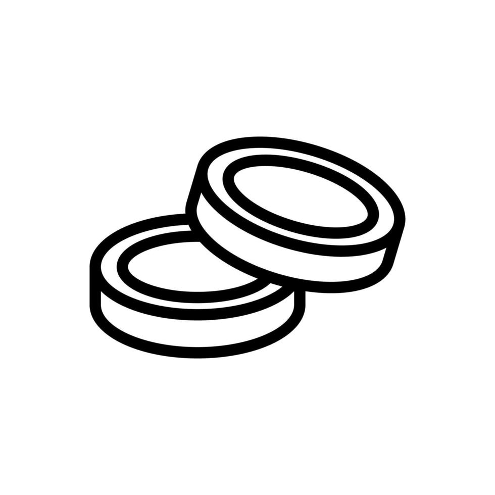 two checkers game icon vector outline illustration