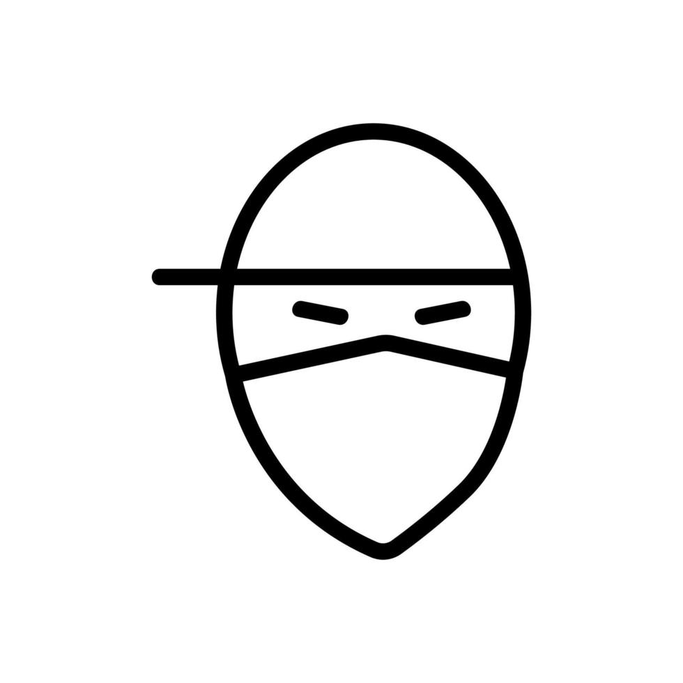 Mask criminal icon vector. Isolated contour symbol illustration vector