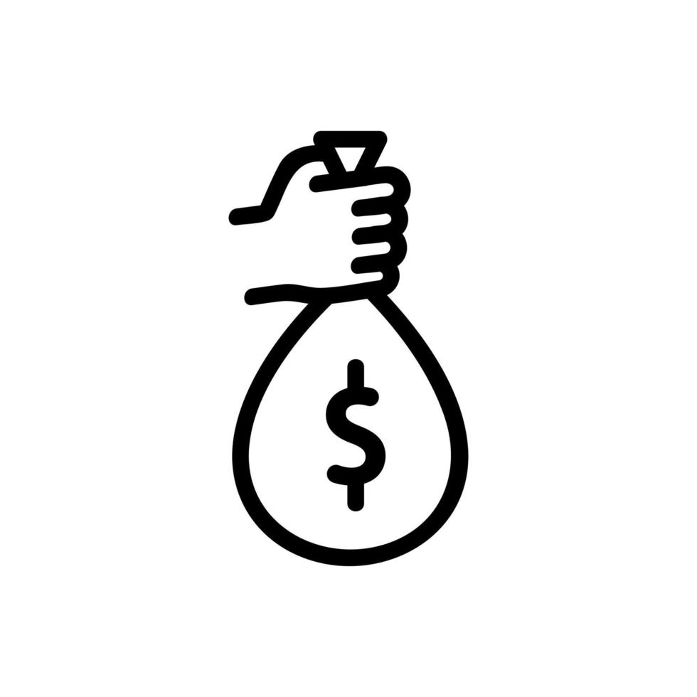 robbery crime icon vector. Isolated contour symbol illustration vector