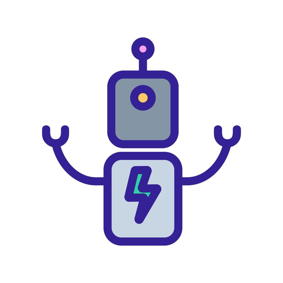 Robot icon vector. Isolated contour symbol illustration vector