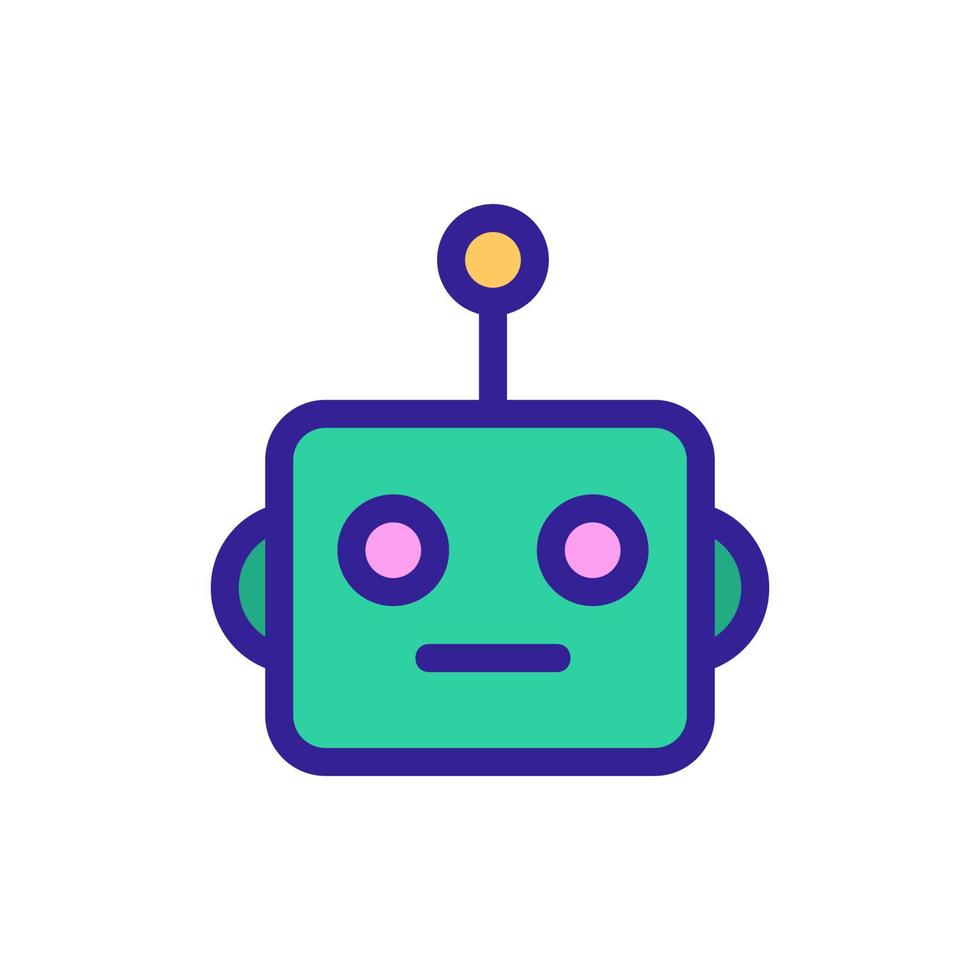 Robot icon vector. Isolated contour symbol illustration vector