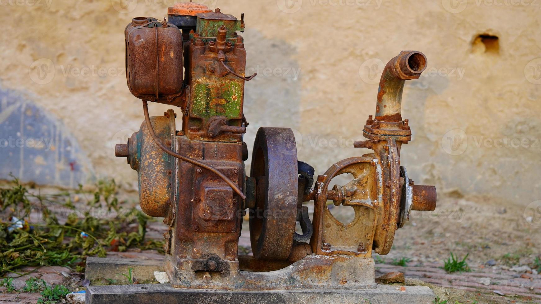 old generator in rural area photo