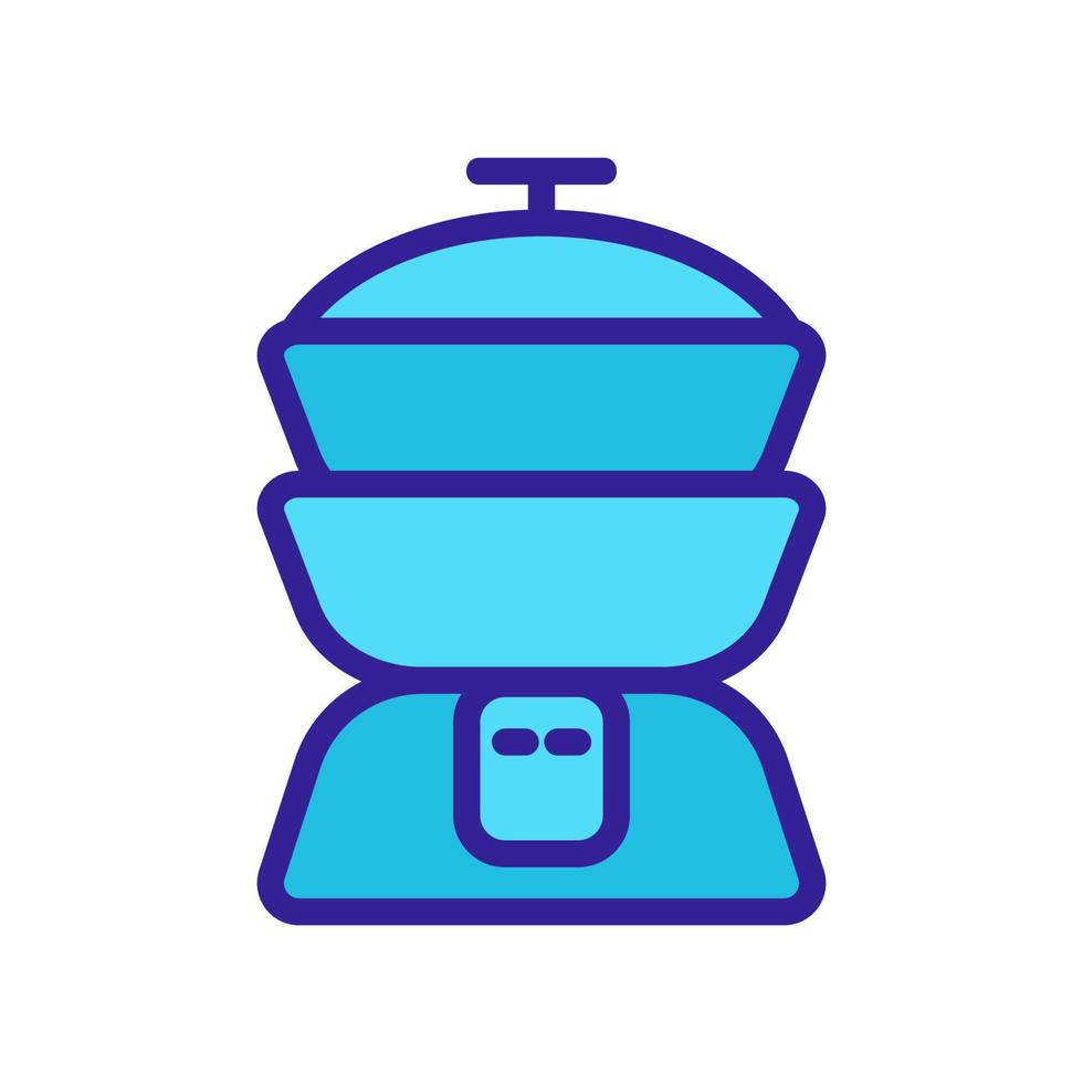 double boiler icon vector outline illustration