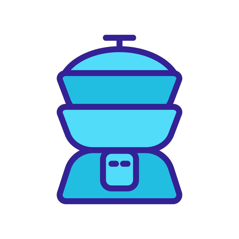 double boiler icon vector outline illustration