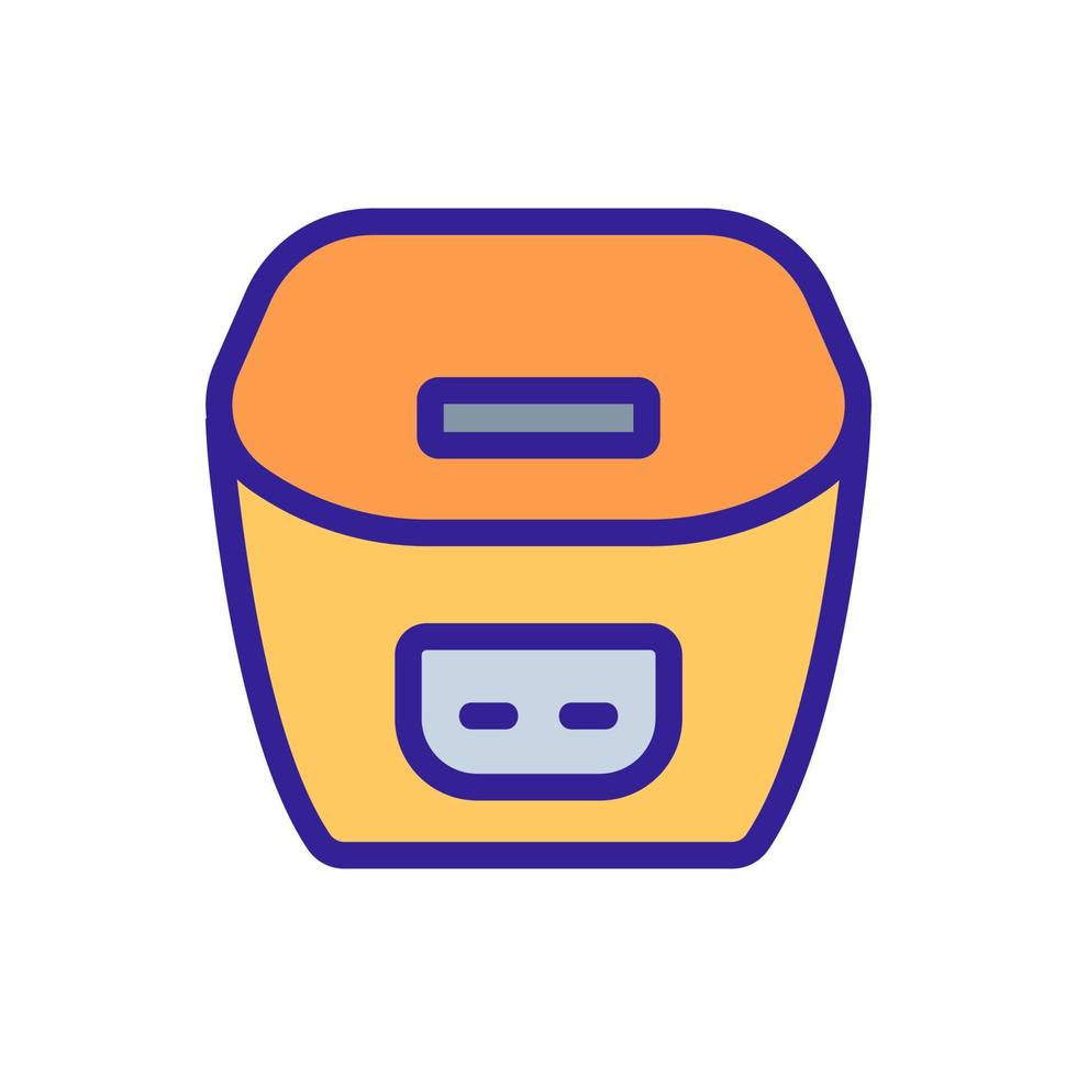 slow cooker top view icon vector outline illustration