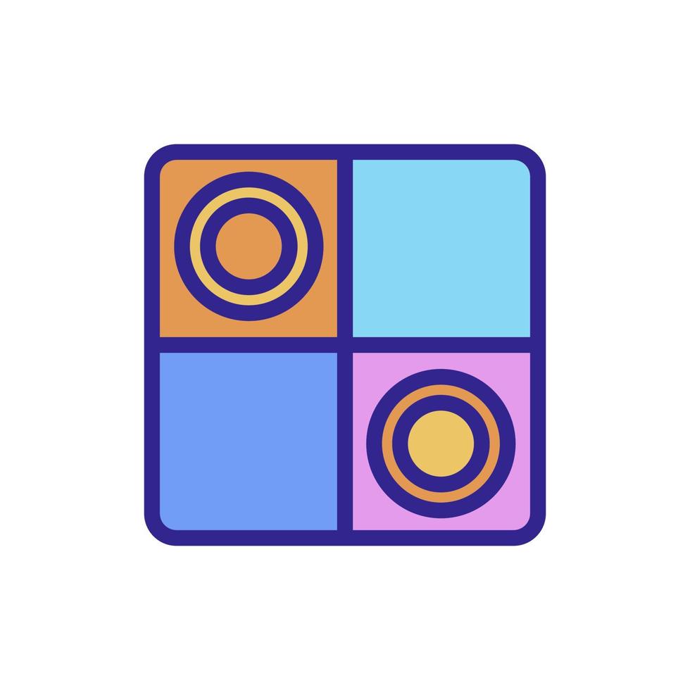 game checkers icon vector outline illustration