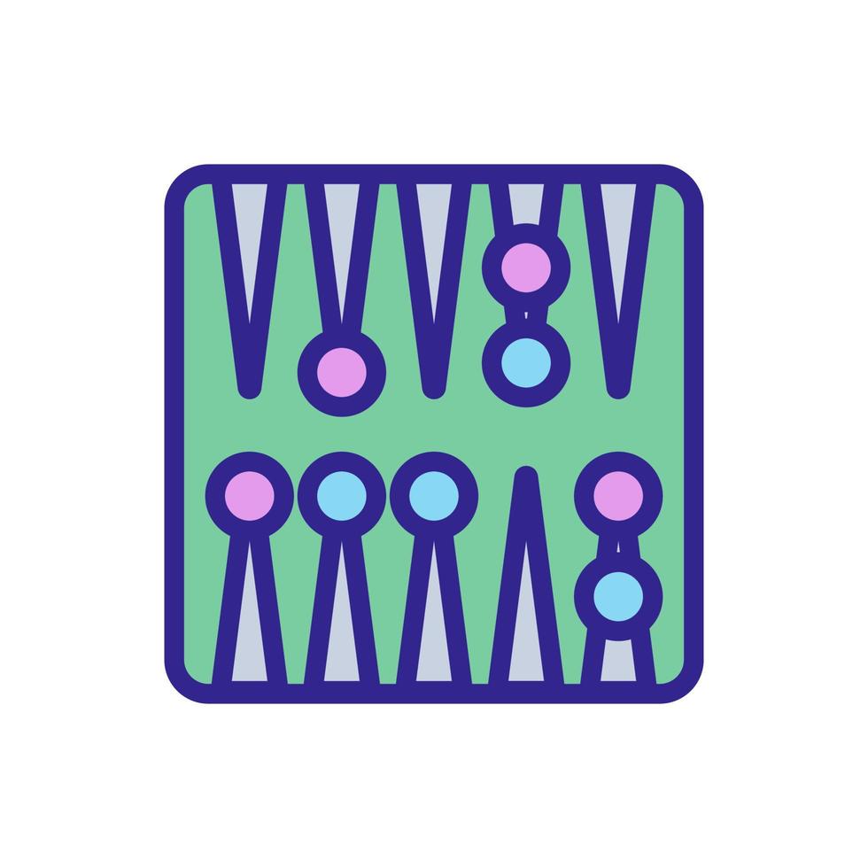 the game Board chips icon vector outline illustration