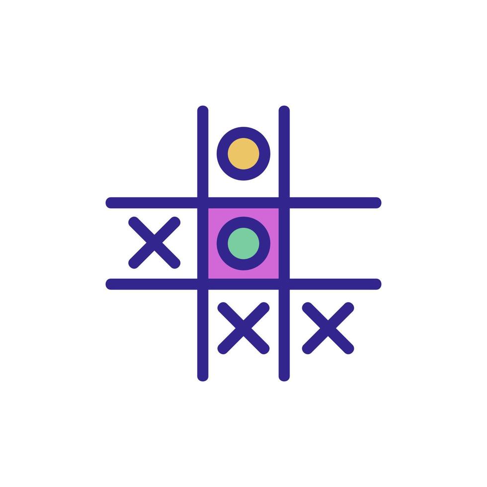 game TIC TAC toe icon vector outline illustration