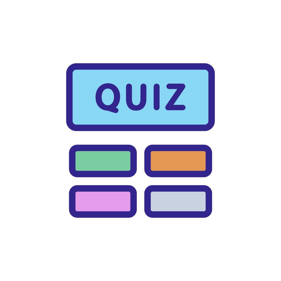 quiz game icon vector outline illustration