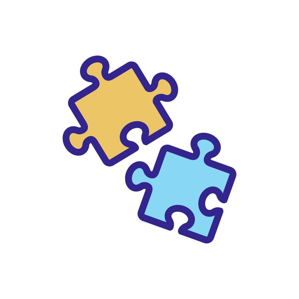 puzzle game icon vector outline illustration